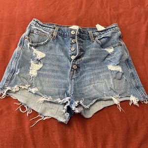 Abercrombie & fitch ultra high rise mom short size 12